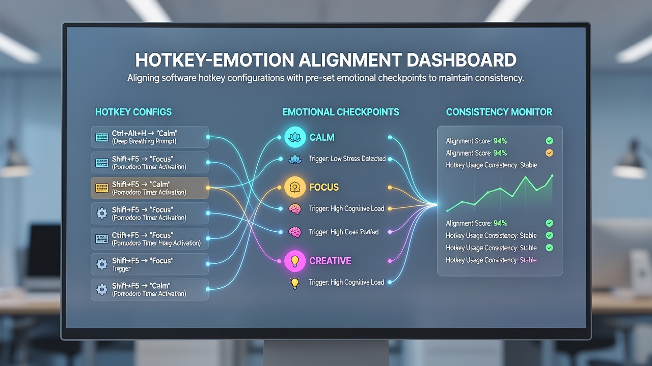 Close-up view of emotional checkpoint overlay appearing alongside hotkey activation in an online poker client