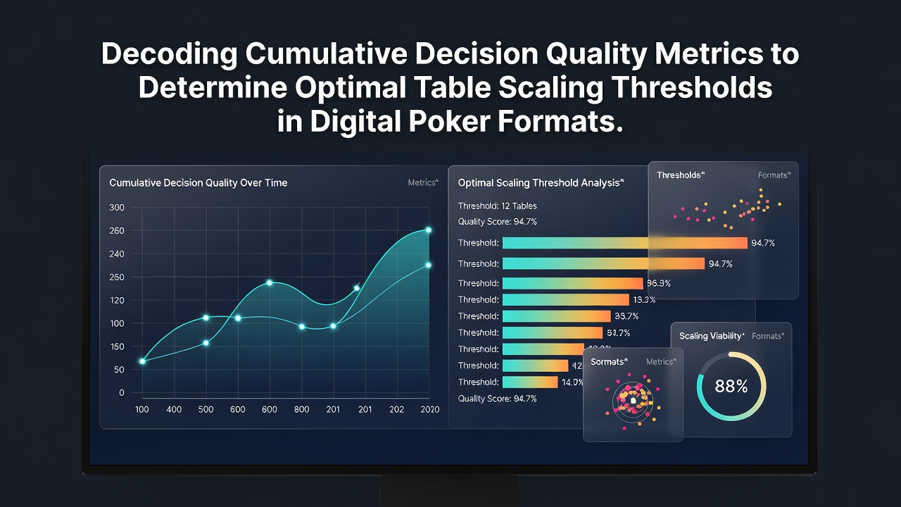 Visualization of decision quality curves plotted against increasing table counts in online poker sessions