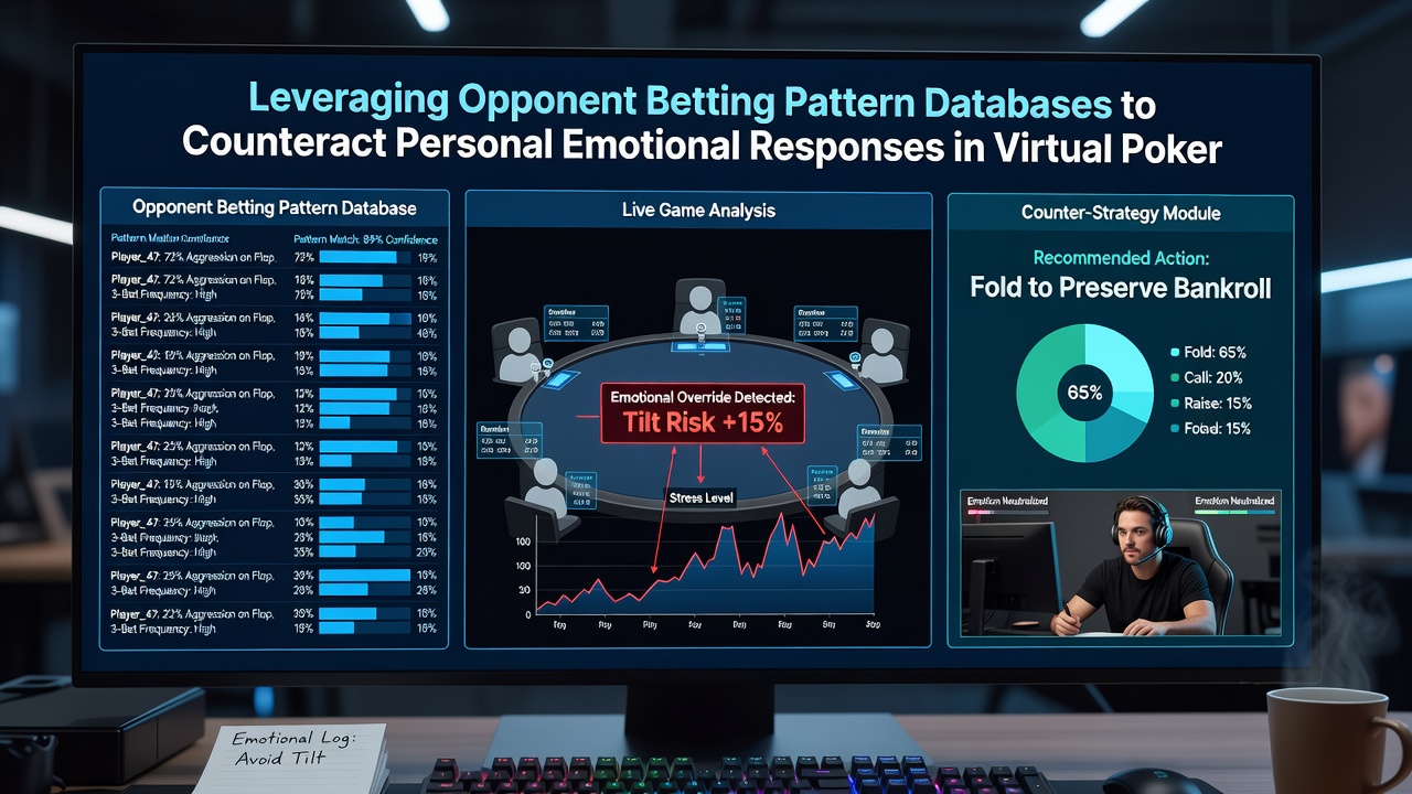 Player reviewing betting pattern analytics during a virtual cash game session