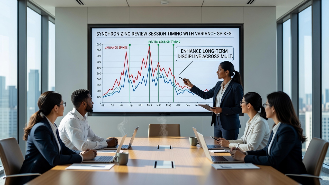 Detailed analysis of poker variance charts and session logs on a laptop