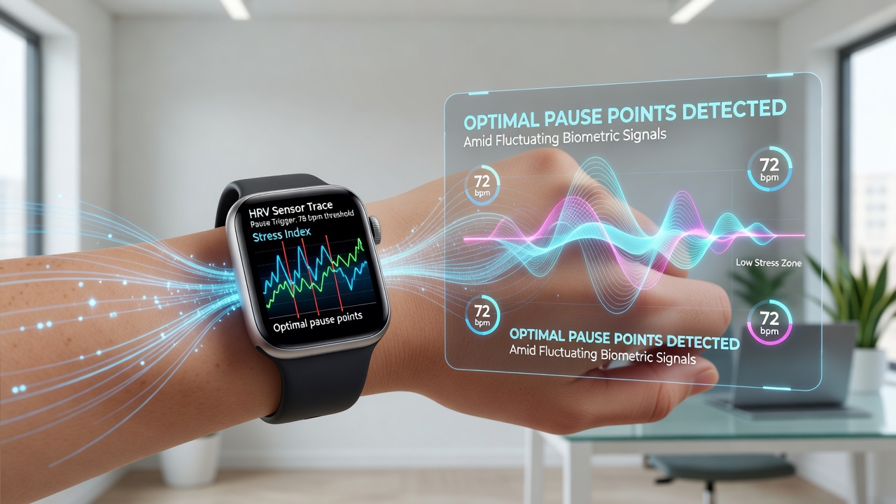 Graph overlay showing heart rate variability trends matched to tournament decision points
